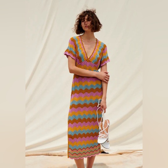 Saylor crochet midi dress XS/S - Picture 1 of 4